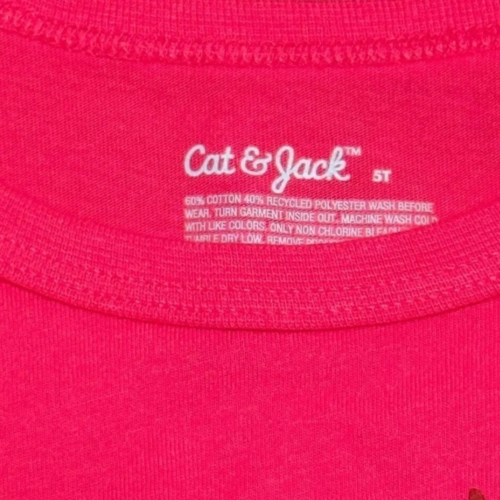 Cat & Jack Girls Pink Ice Cream Sundae Graphic Tank‎ Top Sleeveless Shirt 5T NEW